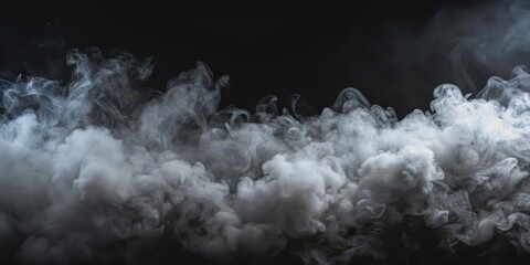 Fototapeta premium Smoke black ground fog cloud floor mist background, smoke, black, ground, fog, cloud, floor, mist, background, spooky