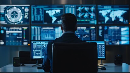 Obraz premium A cutting edge cybersecurity expert deal with Crowdstrike