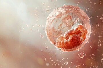 Fototapeta premium Early Human Embryo at Blastocyst Stage in High Resolution for Medical and Biological Research