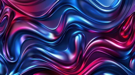 Obraz premium Colorful fluid waves in abstract futuristic pattern