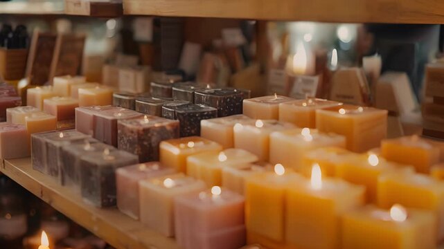 A section for local artisanal products including handmade soaps and candles.
