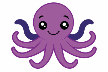 Colorful octopus vector with detailed tentacles, perfect for t-shirt designs, children’s books, and educational materials. Ideal for ocean and marine life themes.