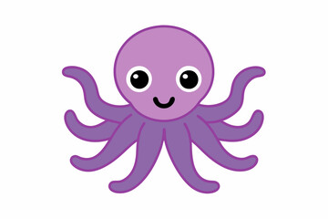 Colorful octopus vector with detailed tentacles, perfect for t-shirt designs, children’s books, and educational materials. Ideal for ocean and marine life themes.