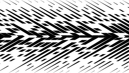 Black and white abstract geometric pattern. Sharp Arrows for background and jersey design. Fully editable vector element. Vector Format Illustration 