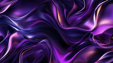 Fototapeta premium Vibrant swirling waves of purple and blue silk fabric