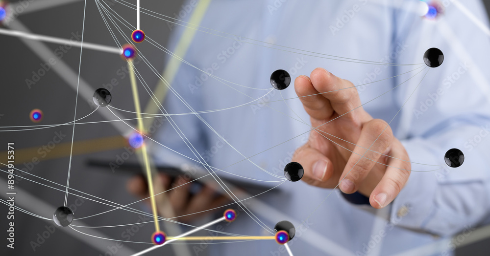 Aufkleber conference digital network and data concept 3d