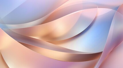 Fototapeta premium Abstract pastel waves with smooth flowing gradients curves