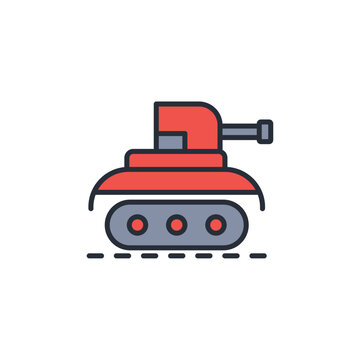 recommend clip art: tank icon. vector.Editable stroke.linear style sign for use web design,logo.Symbol illustration.