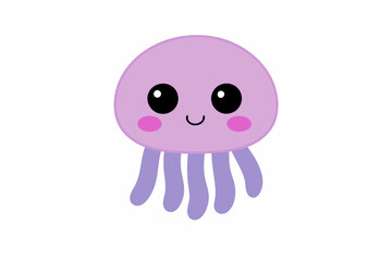 Elegant vector illustration of a colourful jellyfish with intricate details, perfect for ocean-themed designs, posters, and educational materials. High-quality and versatile.