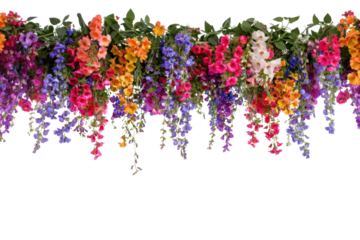 Vibrant floral hanging garland