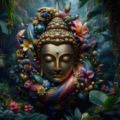 sparkling and flashy luxury festival mask