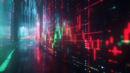 Fototapeta premium The colorful stock market chart