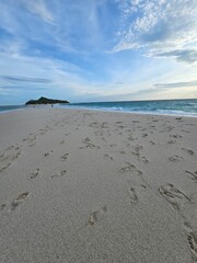 footprints on the sand