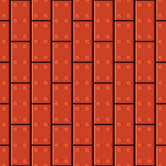 Seamless pattern of tactile brick tiles. Vector colored background.