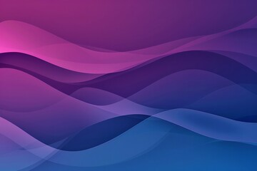 Obraz premium Gradient background with wavy shapes in purple and blue, creating an abstract design