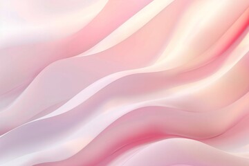 Fototapeta premium Soft pink and white background with wavy shapes