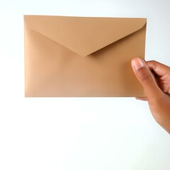 hand holding brown  envelope