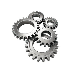 Gears and cogs. Isolated on transparent background.