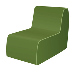 Green  sofa bed. vector illustration 