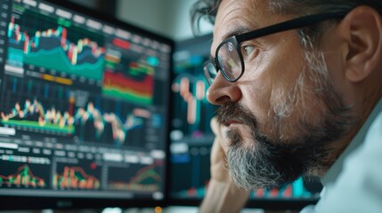 Fototapeta premium Analyzing Real-time Financial Data with Cutting-edge Financial Technology