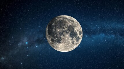 moon with milky way background