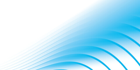 Abstract geometric white and blue color background with curve lines. Vector illustration.