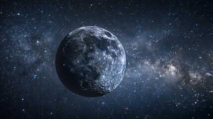 Obraz premium moon with milky way background