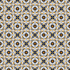 black, orange, fabric abstract seamless pattern. design for background, wallpaper, carpet, clothing, batik, textile, embroidery, sarong, interior, floor, curtain, printing