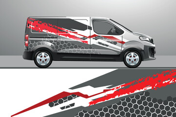 Company van with full vinyl sticker wrap. Sample offer, easy to adapt to your requirements.