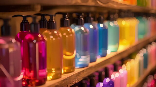 A shelf of travelsized ries perfect for onthego refreshment.