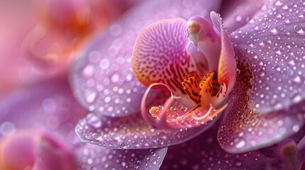 close up of a pink orchid