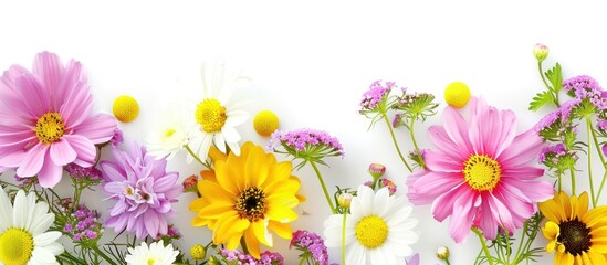 Beautiful Flower Arrangement on White Background