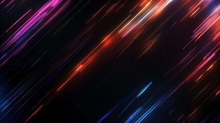 A vibrant abstract background featuring diagonal streaks of colorful light against a dark backdrop, creating a sense of motion and energy.