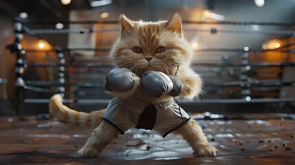 cute thai boxer cat
