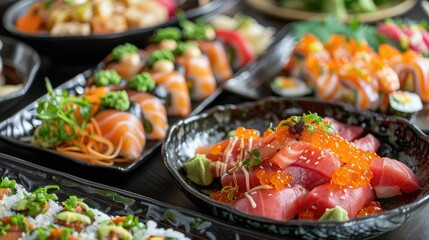 Innovative Japanese Fusion Dishes with Copy Space