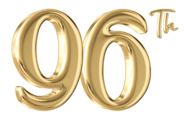 96th Anniversary Gold Number 3D