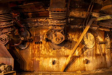 View of the old smelting furnaces in Völklingen Ironworks near Saarbrücken, Germany