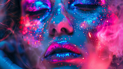 portrait of a person with a painted face