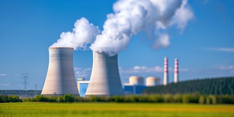 Nuclear Power Plant with Cooling Towers