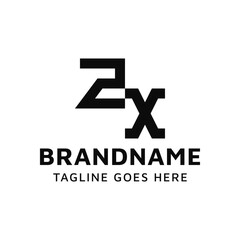 Obraz premium Letters ZW Monogram Logo Set, suitable for any business with WZ or ZW initials
