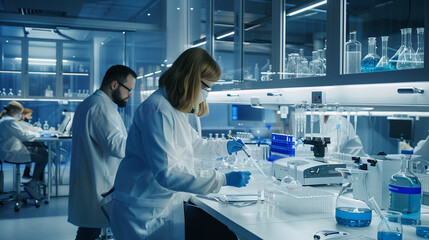 an image of scientists working in a genetic engineering lab