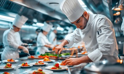 Chef preparing food in the kitchen
