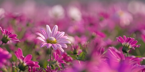 Obraz premium Closeup Of Pink Flowers In Bloom