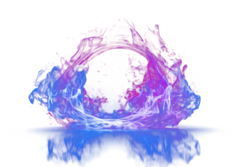 Vibrant fiery circular energy