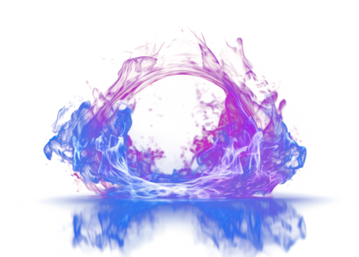 Vibrant fiery circular energy