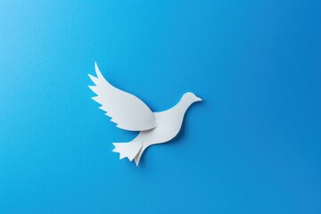 Obraz premium Paper dove symbolizes peace for World Science Day.