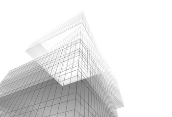 Modern building architectural 3d rendering 3d illustration