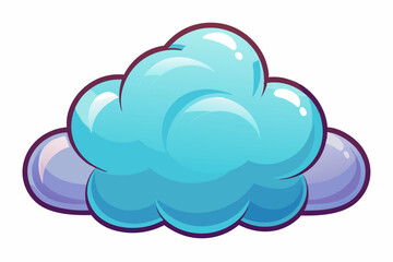 Cloud with White Background Vector Illustration, Cartoon, Clipart, and Line Art Design, Cloud vector illustration, cartoon, clipart, and line art with a white background