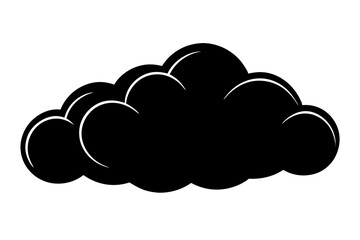 Cloud with White Background Vector Illustration, Cartoon, Clipart, and Line Art Design, Cloud vector illustration, cartoon, clipart, and line art with a white background