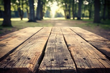 mock up background with outdoor seen in a table top